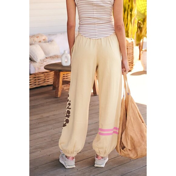 FREE PEOPLE Movement All Star Logo Pants in Pink Sand Size Medium - Picture 12 of 12